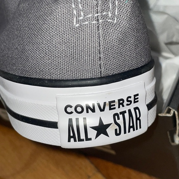 NEW Converse Knee High Sneakers Grey s Womens 10 Mens 8 - Picture 10 of 13